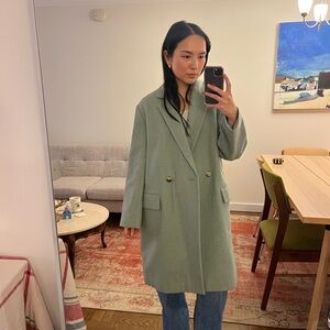 Club Monaco Sage Green Blazer Coat